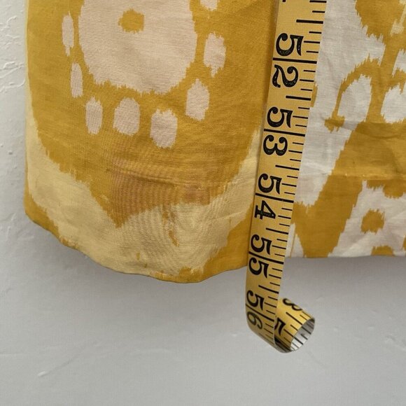J. Crew Collection Triangle Maxi Dress Sundress Yellow Batik Silk Cotton Size 0 - Picture 3 of 11